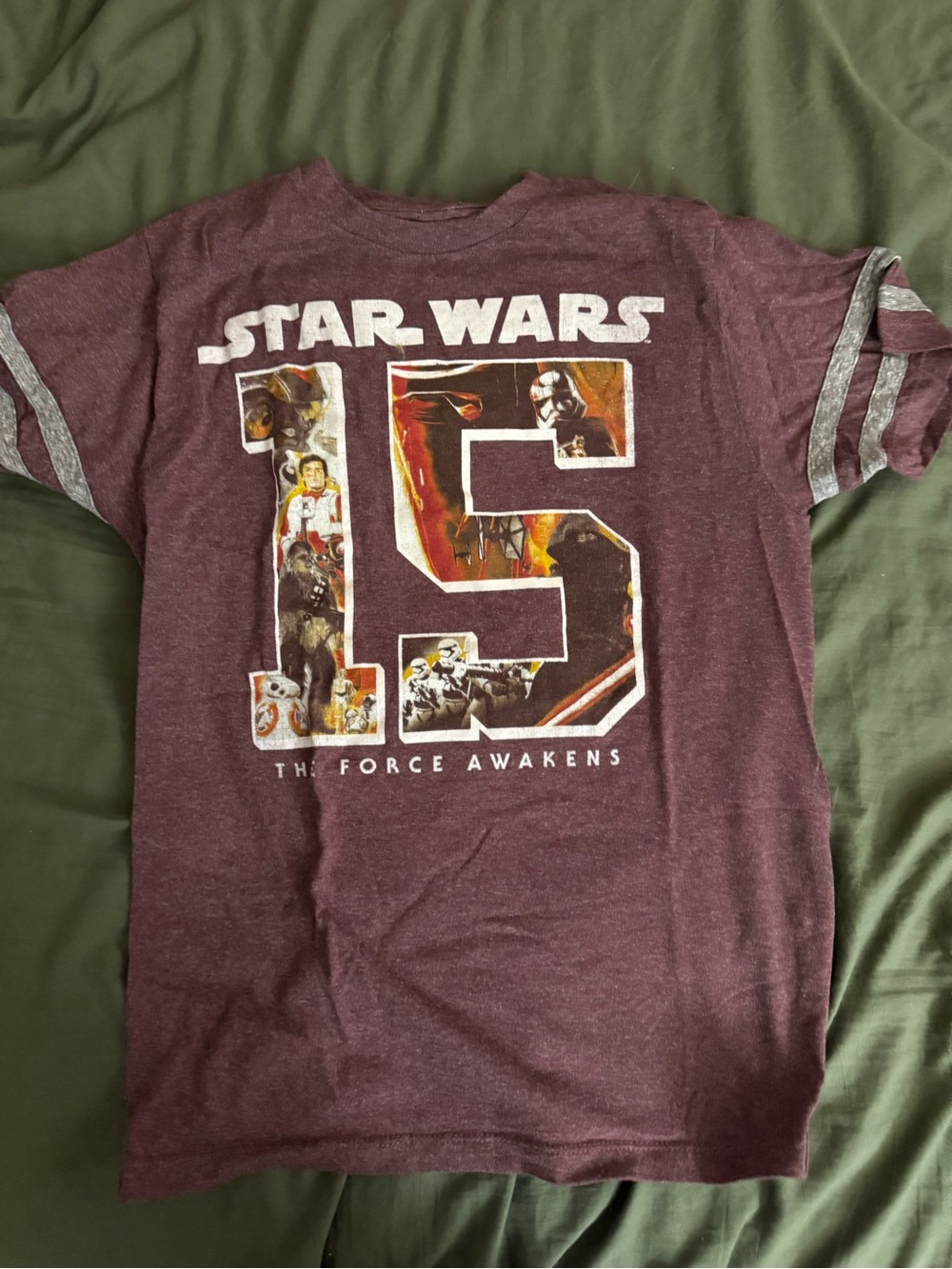 Star Wars Maroon Graphic '15' Short Sleeve Tee